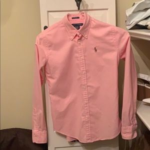 Ralph Lauren pink polo button down.